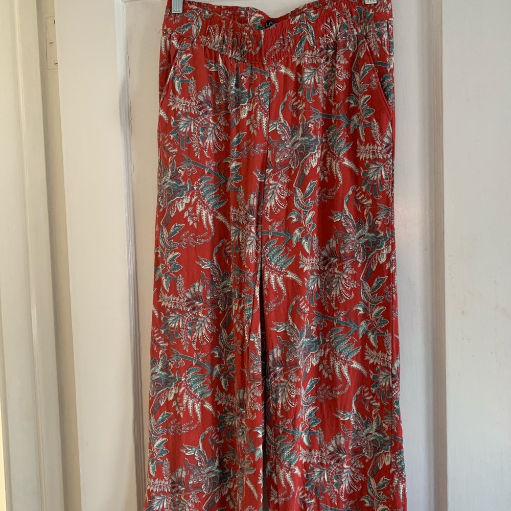 Loft wide leg printed culottes